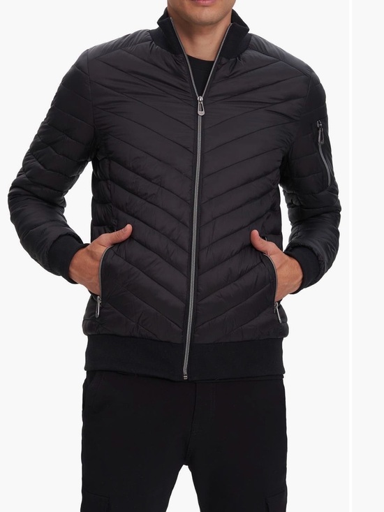 Noize Other - Noize Black Quilted Chevron Puffer Jacket